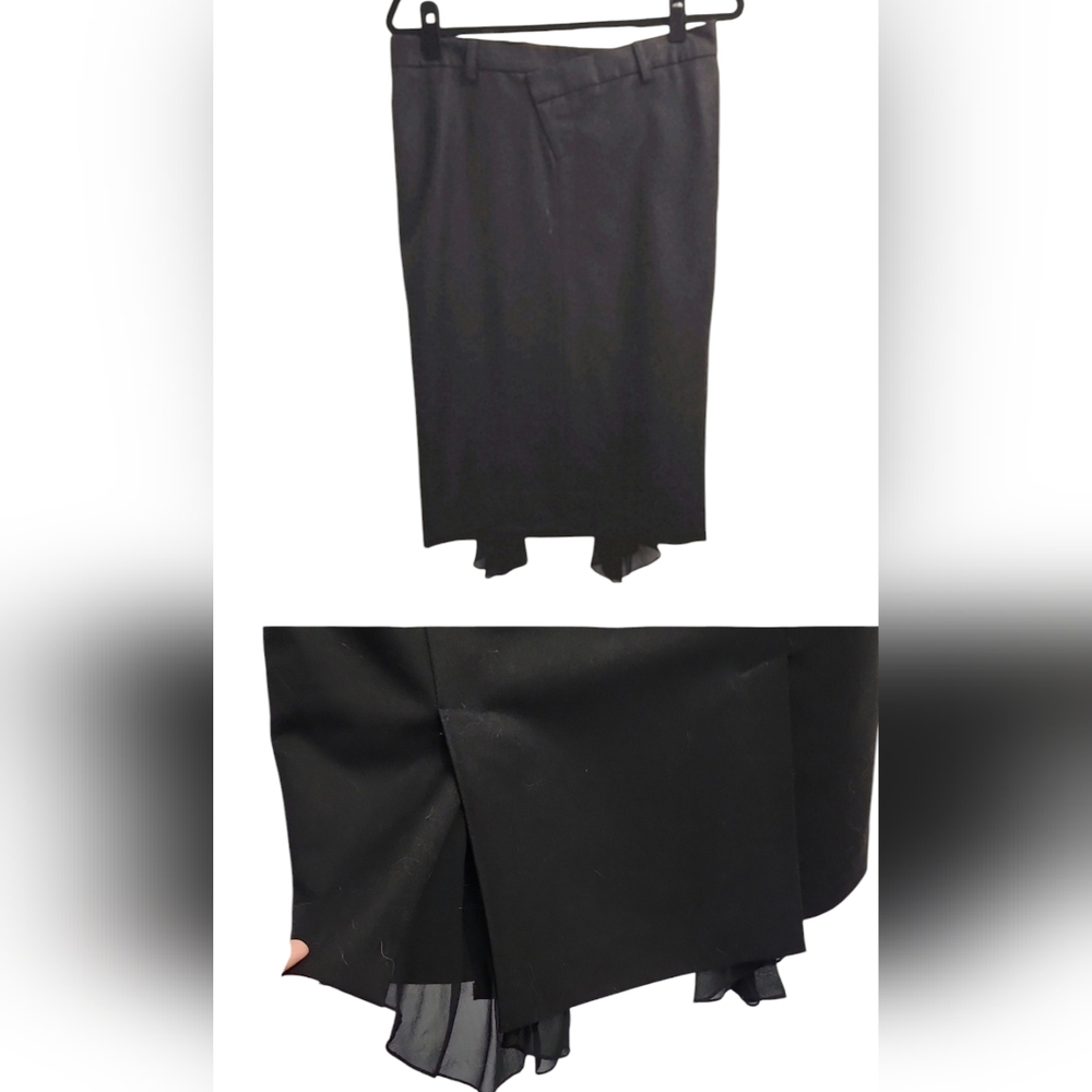 Wool NWT L.A.M.B. Black Pencil Skirt 8.